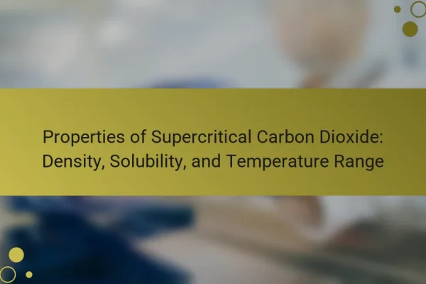 Properties of Supercritical Carbon Dioxide: Density, Solubility, and Temperature Range