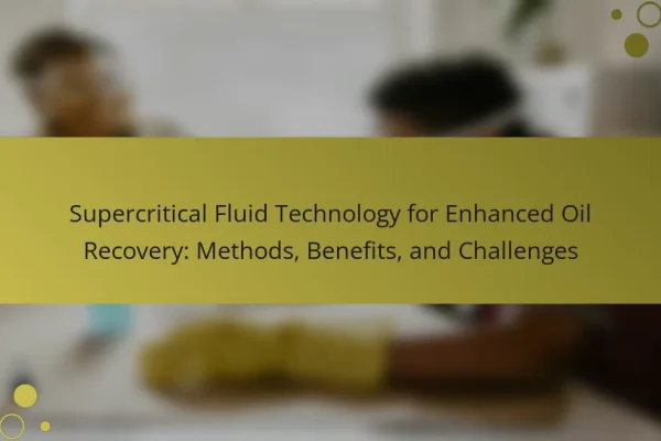 Supercritical Fluid Technology for Enhanced Oil Recovery: Methods, Benefits, and Challenges