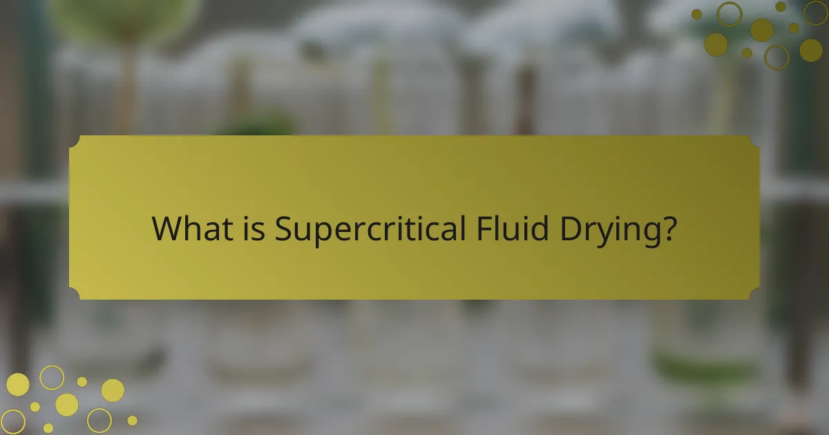What is Supercritical Fluid Drying?